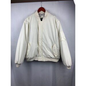 Vintage Hunt Club JCPenney Mens XL Bomber Jacket White